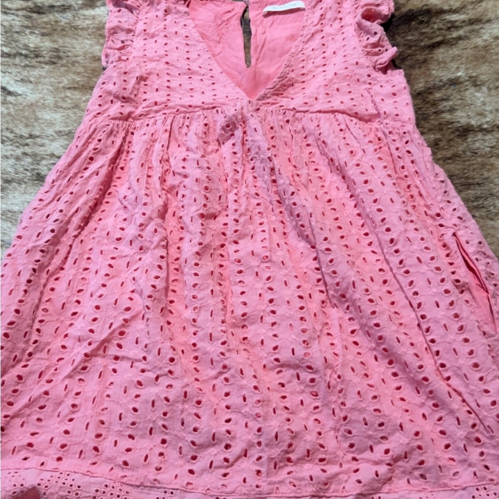 Pink Eyelet Dress